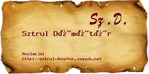 Sztrul Dömötör névjegykártya